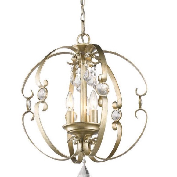 Golden Lighting Ella 3-Light White Gold Pendant - Picture 9 of 9